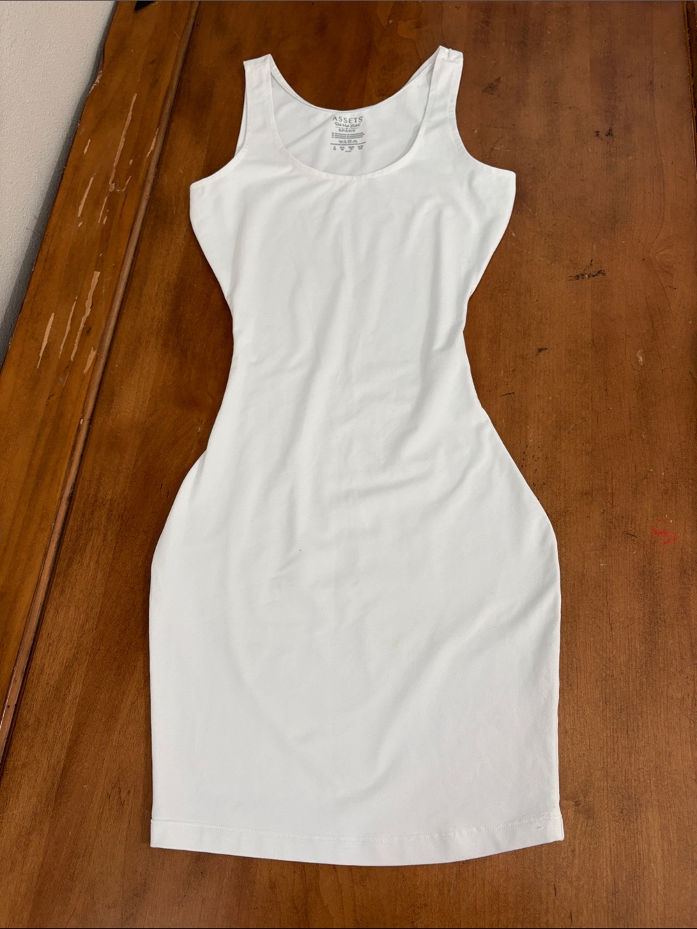 Assets by SPANX Shaping Tank White Sleeveless Slip Size Small